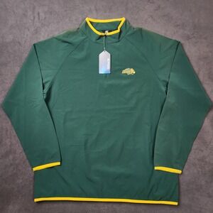 North Dakota State Bison NDSU Colosseum 1/4 Zip Pullover Jacket Large Green NDSU